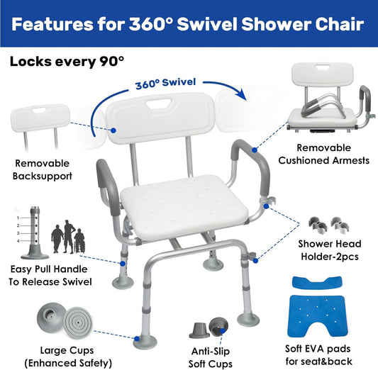 Why a Swivel Shower Chair is the Best Choice for Safe and Independent Bathing?