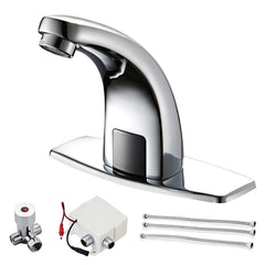 Touchless Sink Faucet – Motion Sensor, Hands-Free, Chrome