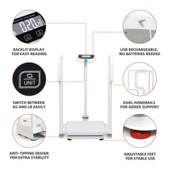 USB Rechargeable Scale for Clinics & Eldercare